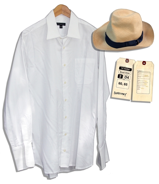 Bruce Willis Screen-Worn Shirt & Fedora From Action Comedy ''RED''