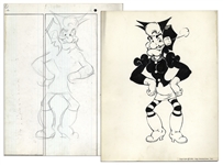 Al Capp Drawing of Lil Abner Favorite Mammy Yokum -- Large Art Measures 11.5 x 14.5