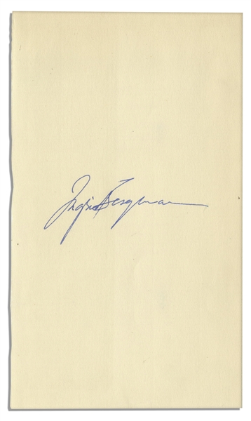 Ingrid Bergman Signed Slip