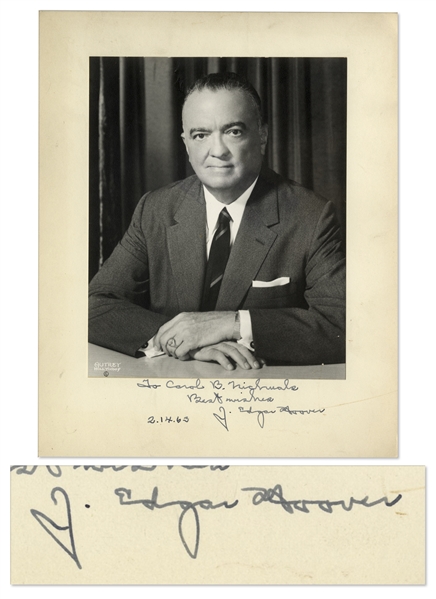 J. Edgar Hoover Signed Photograph