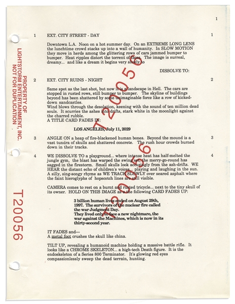 Script For ''Terminator 2'' Personally Owned by Its Producer BJ Rack & Featuring Hand Notes