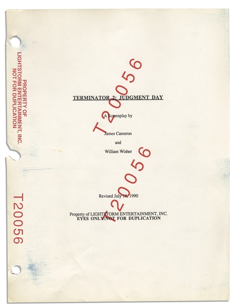 Script For ''Terminator 2'' Personally Owned by Its Producer BJ Rack & Featuring Hand Notes