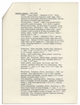 President John F. Kennedy Fact Sheet on the White House China Room -- With Interesting Content Detailing Each President's Addition to the China Collection