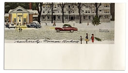 Norman Rockwell Signed Print of His Iconic ''Main Street at Christmas''