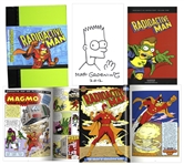 Matt Groening Signed Sketch of Bart Simpson -- Sketched on a Page of Radioactive Man