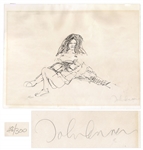 John Lennon Signed Bag One Print Depicting Lennon & Yoko Ono -- Limited Edition #48 of 300 -- With COA From Roger Epperson