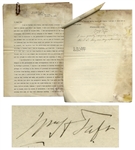 William Taft Letter With Superb Content -- ...I could not have written that to any one who would betray me...I am hoping and praying that nothing will come out that will embarrass Harding...