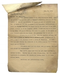 William Taft Letter With Superb Content -- ''...I could not have written that to any one who would betray me...I am hoping and praying that nothing will come out that will embarrass Harding...''