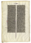 Medieval Bible Manuscript Leaf on Vellum -- From 13th Century