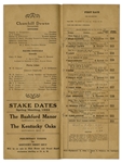1934 Kentucky Derby Racing Program