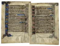 13th Century Hand-Painted Psalter Leaf