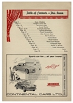 1958 NBA All Star Game Program