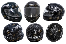 NASCAR Helmet Signed by 41 Drivers, Entire Starting Line-up at the Quicken Loans 400 -- Signatures From Dale Earnhardt, Jr., Brad Keselowski, Jimmie Johnson & 38 More -- With NASCAR COA
