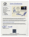 Apollo 11 First Day Cover Boldly Signed by Neil Armstrong, Buzz Aldrin and Michael Collins -- With LOA From Steve Zarelli