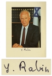 Yitzhak Rabin Signed Photograph