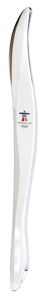 Olympic Torch Used in 2010 Vancouver Winter Games -- With Official 3 Piece Outfit