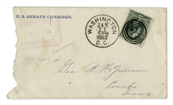Benjamin Harrison 1882 Letter Signed on U.S. Senate Stationery -- ''...will...do anything that I properly can for a deserving soldier...''
