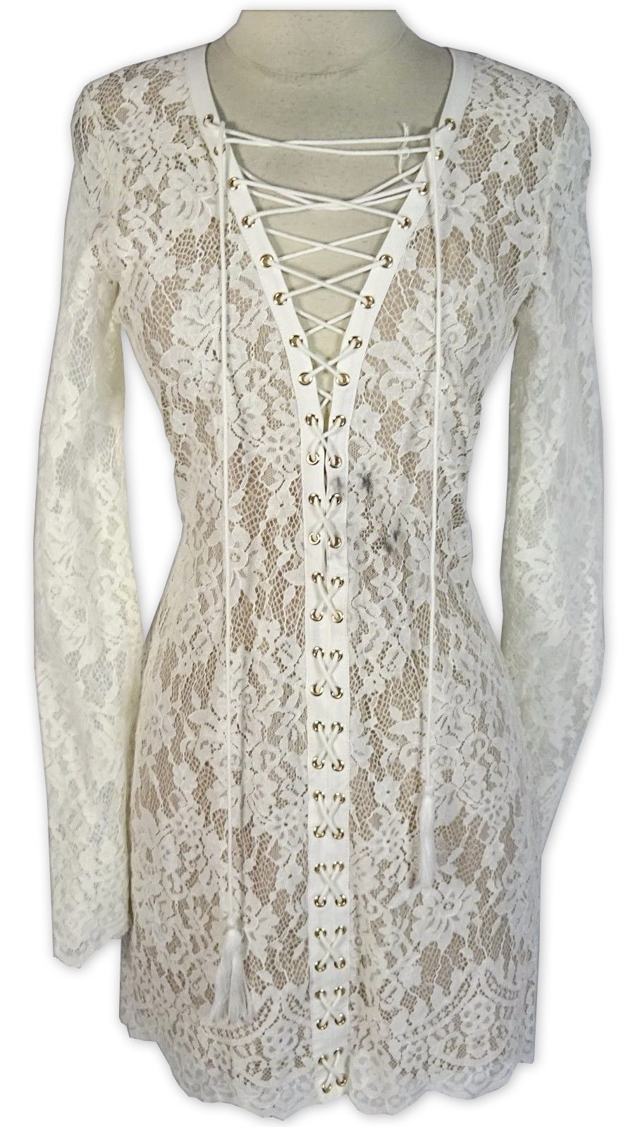 Lot Detail - Kylie Jenner Owned White Lace Dress