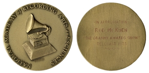 Grammy Medallion -- Awarded to 1960s Songwriter Rod McKuen