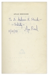 Ayn Rand Signed First Edition of ''Atlas Shrugged''