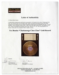 Tex Beneke Commemorative Gold Record for ''Chattanooga Choo Choo'' -- First Record to Ever Sell One Million Copies