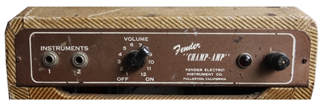 INXS Fender Champ Amplifier Used on Many INXS & Personal Recordings -- With LOA From Bassist Garry Beers