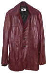 Garry Beers of INXS Stage-Worn Red Leather Jacket -- Worn During ''X'' Tour in '91-'92 -- With LOA From Garry Beers