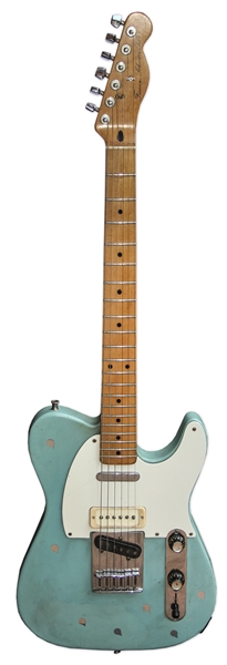 Jack Sherman of Red Hot Chili Peppers Turquoise Schecter Tele Guitar -- Used Live & On Debut Album in 1984