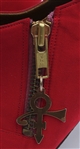 Elaborate Red NPG Tunic Worn by Prince When Meeting With Clive Davis -- With High Heeled Shoes Adorned With His Love Symbol