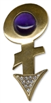 Prince Worn Diamond & Amethyst Pin -- In the Shape of His Love Symbol