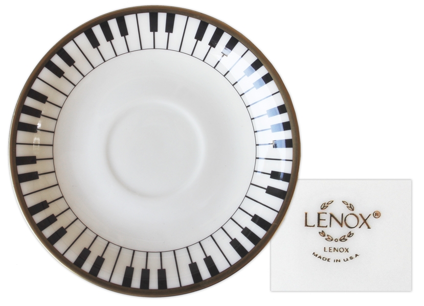 China From Prince's Wedding -- Saucer Featuring Piano Keys Design