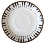 China Saucer From Prince's Wedding -- Featuring Piano Keys Design