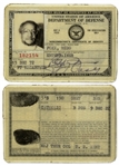 Lot of 2 Redd Foxx Department of Defense Signed ID Cards -- Noncombatant's Certificate of Identity