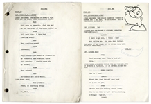 Lot of 10 ''Sanford & Son'' Scripts Owned & Annotated by Redd Foxx -- With Drawings of a Red Fox & Popeye -- From Redd Foxx Estate