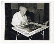 Large Signed Limited Edition Lithograph of First Israeli Prime Minister David Ben-Gurion