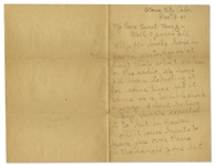 1940 Letter Aboard the U.S.S. Arizona, Sunk in Pearl Harbor Attack -- With U.S.S. Arizona Postmark on Envelope -- Also Includes 2 Letters Addressed to Ship, One the Day After Pearl Harbor