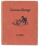 ''Curious George'' First Edition Signed by The Reys With Original Ink Drawing of Curious George -- First Book From 1941