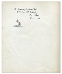 ''Curious George'' First Edition Signed by The Reys With Original Ink Drawing of Curious George -- First Book From 1941