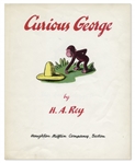 ''Curious George'' First Edition Signed by The Reys With Original Ink Drawing of Curious George -- First Book From 1941
