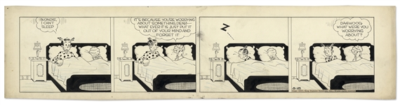 Chic Young Hand-Drawn Blondie Comic Strip From 1937 Titled Changing Her Minds A Ladys Privilege
