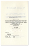 First Printing of Ayn Rand's ''Philosophy: Who Needs It?''