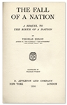 Thomas Dixon's ''The Fall of a Nation: A Sequel to the Birth of a Nation'' -- First Edition