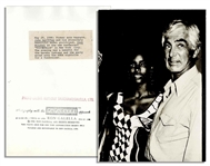 Unpublished 1986 Photo of John DeLorean & His Girlfriend by Famous Papparazzi Ron Galella -- With Ron Galella Backstamp -- 7 x 10