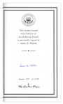 James D. Watson ''Avoid Boring People''  Signed Book -- Bound in Leather With 22kt Gold Detailing