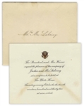 President Herbert Hoover White House Invitation