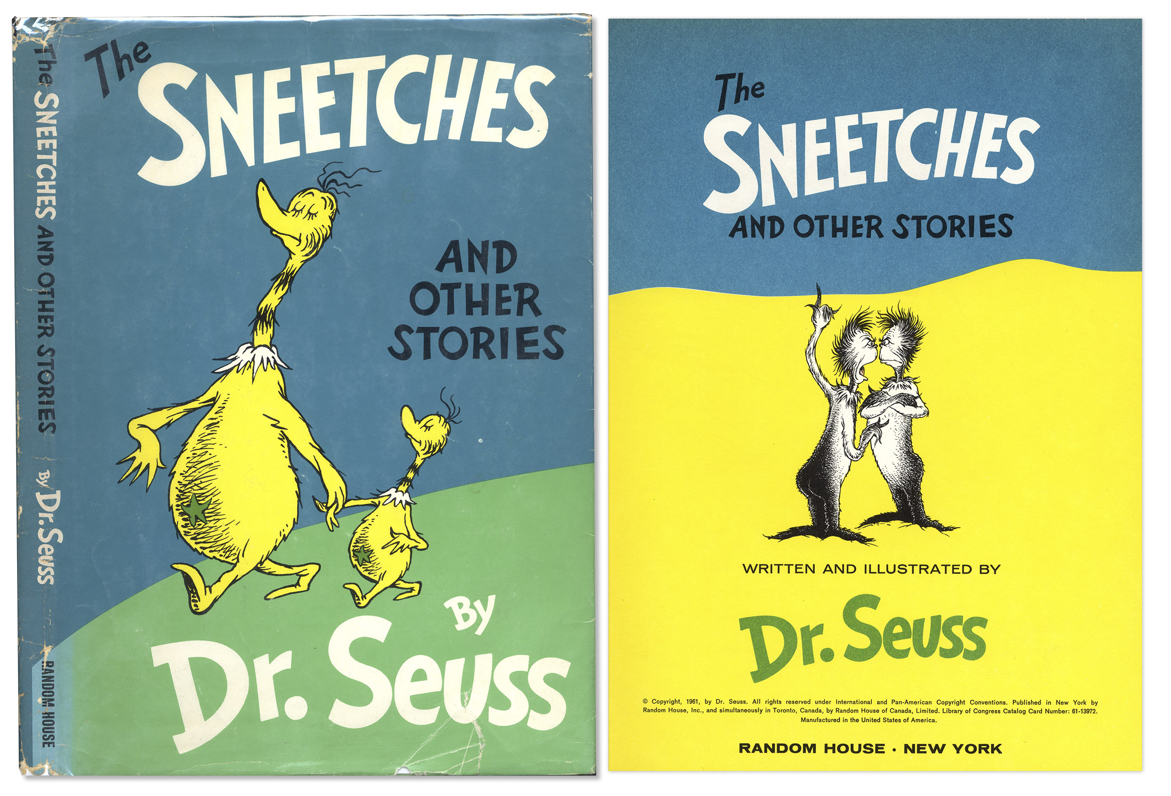 The Sneetches and Other Stories by DR SEUSS ~ First Edition 1961 ~ Dust ...