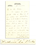 Katharine Lee Bates Autograph Letter Signed -- Refers to America the Beautiful -- ...I enclose an autograph copy of the hymn you are so good as to like...