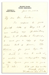 Katharine Lee Bates Autograph Letter Signed -- Refers to ''America the Beautiful'' -- ''...I enclose an autograph copy of the hymn you are so good as to like...''