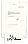 Dwight Eisenhower Typed Letter Signed -- ...I am so impressed...