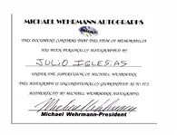Julio Iglesias 8'' x 10'' Glossy Signed Photo -- Pinhole in Bottom Border, Very Good -- With Michael Wehrmann COA